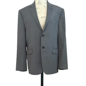 Lauren Ralph Lauren gray 100% wool sport coat blazer jacket size 44S